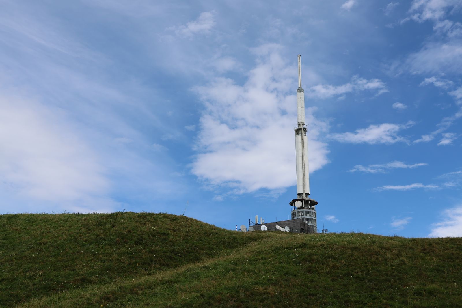 Mobile network tower against the sky