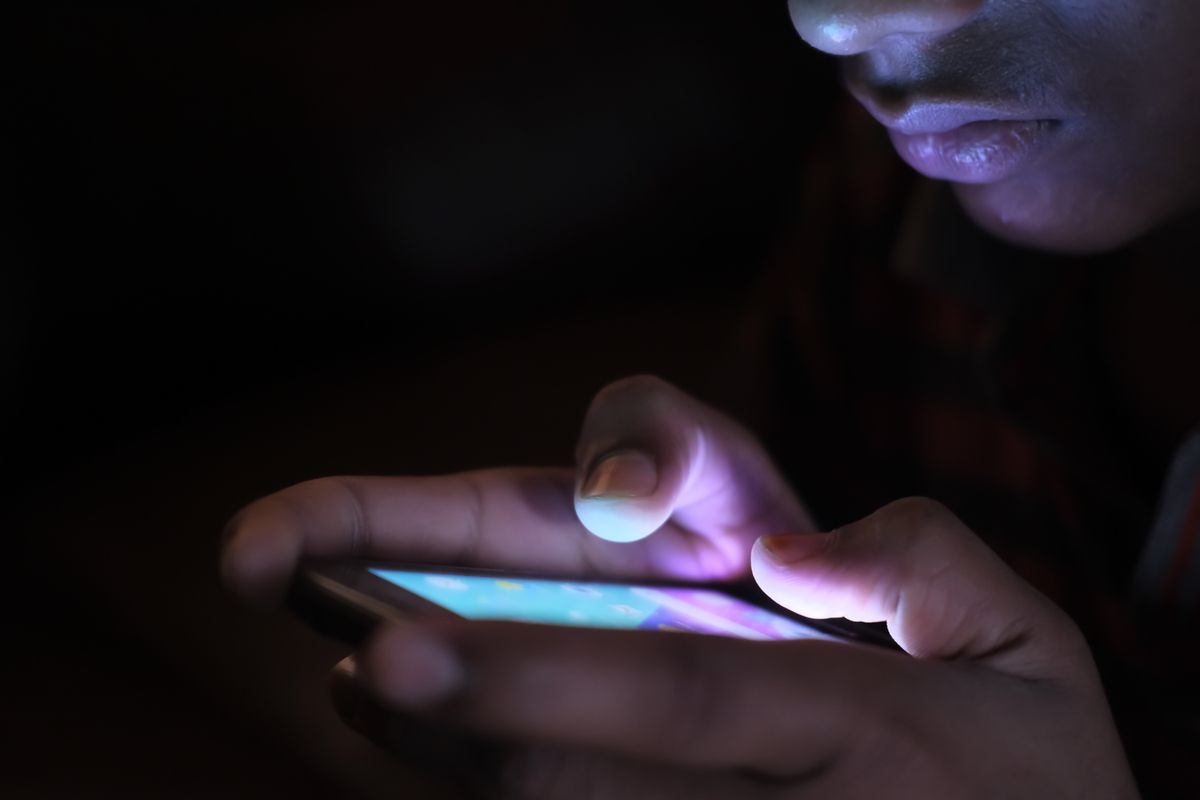 Person using a smartphone