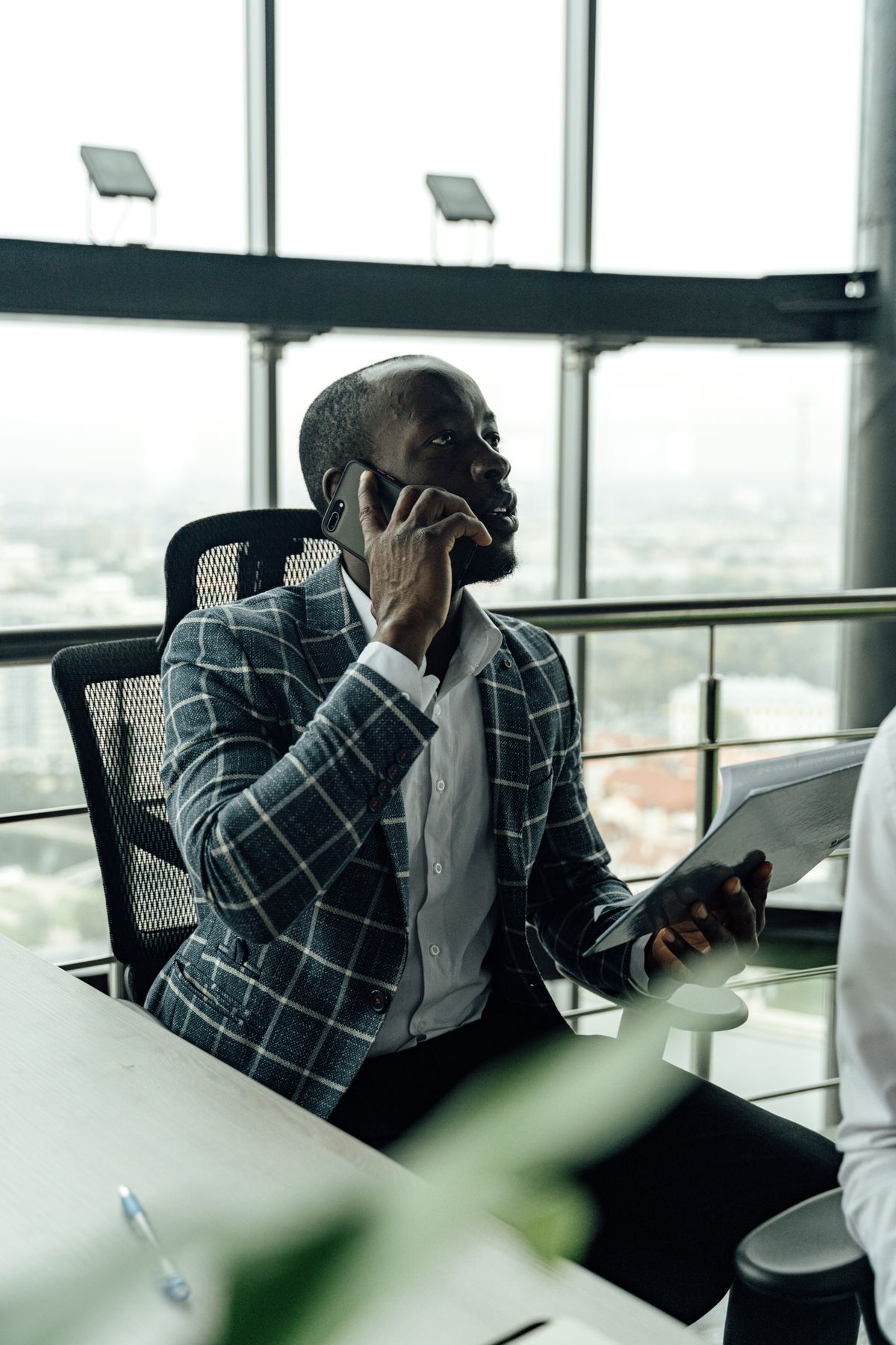 A man having a phone call